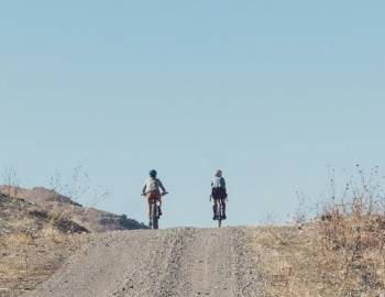 Cyclists riding through the Mammoth TUFF competition