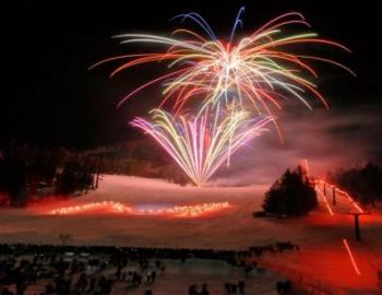 Fireworks on Mammoth Mountain
