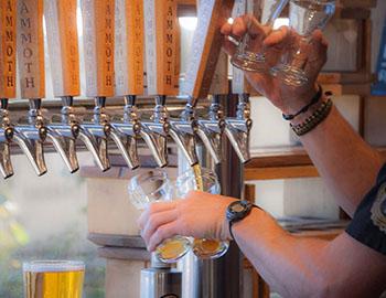 Tap room at Mammoth Brewing Company