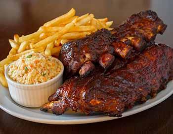 Ribs and french fries from Slocums