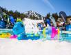 People in Mammoth ready for the Pond Skim