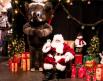 Santa and children at the Tree Lighting in Mammoth