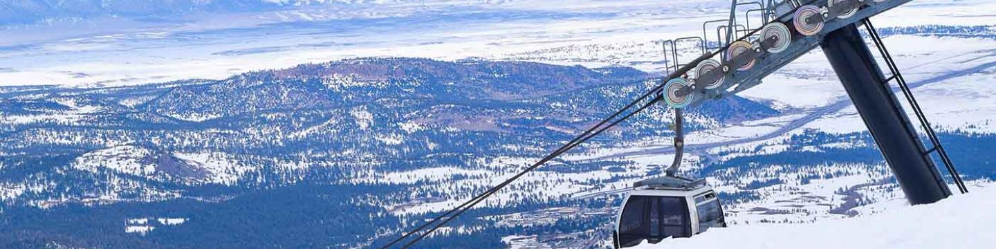 The gondola at Mammoth Mountain