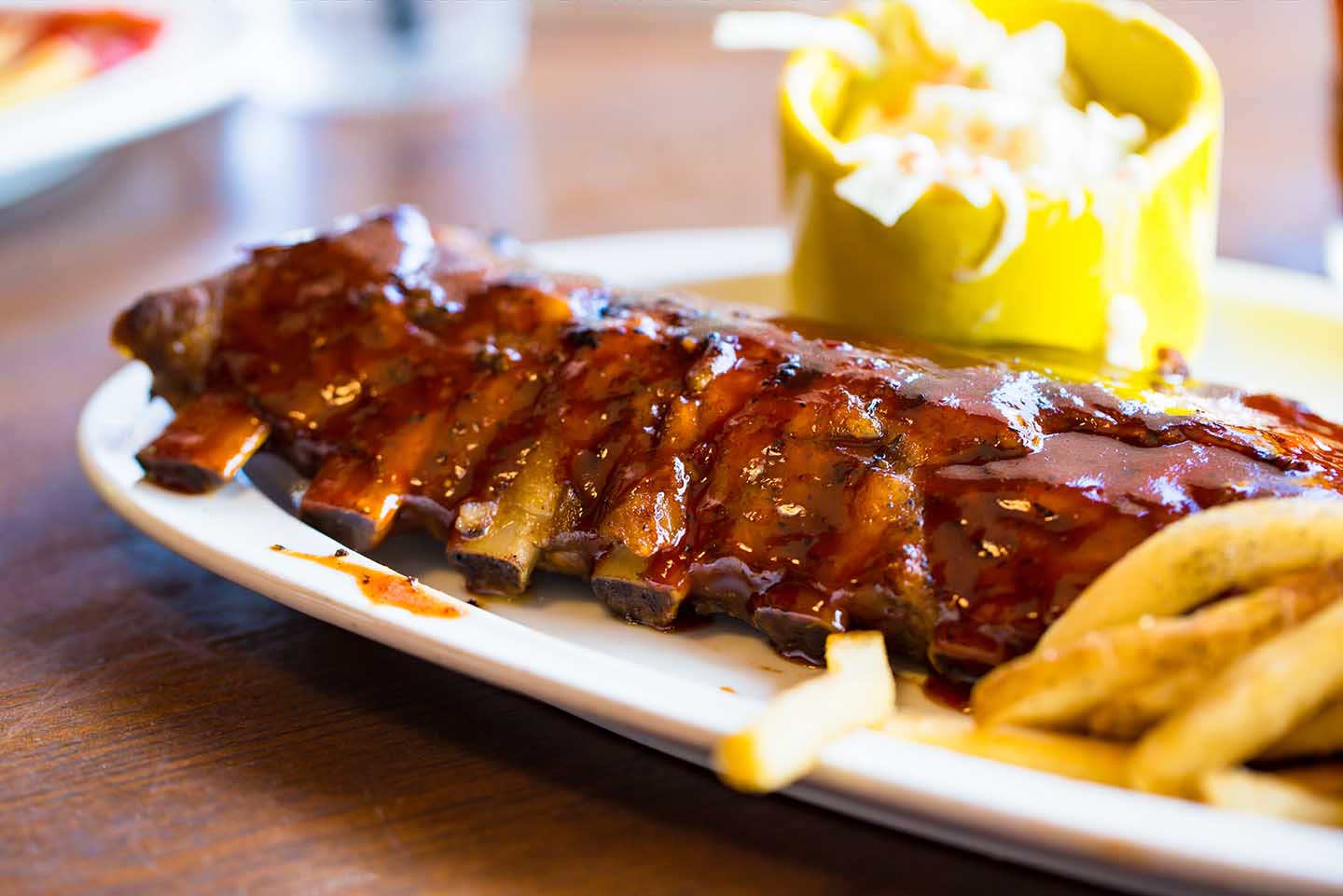 BBQ pork ribs & french fries