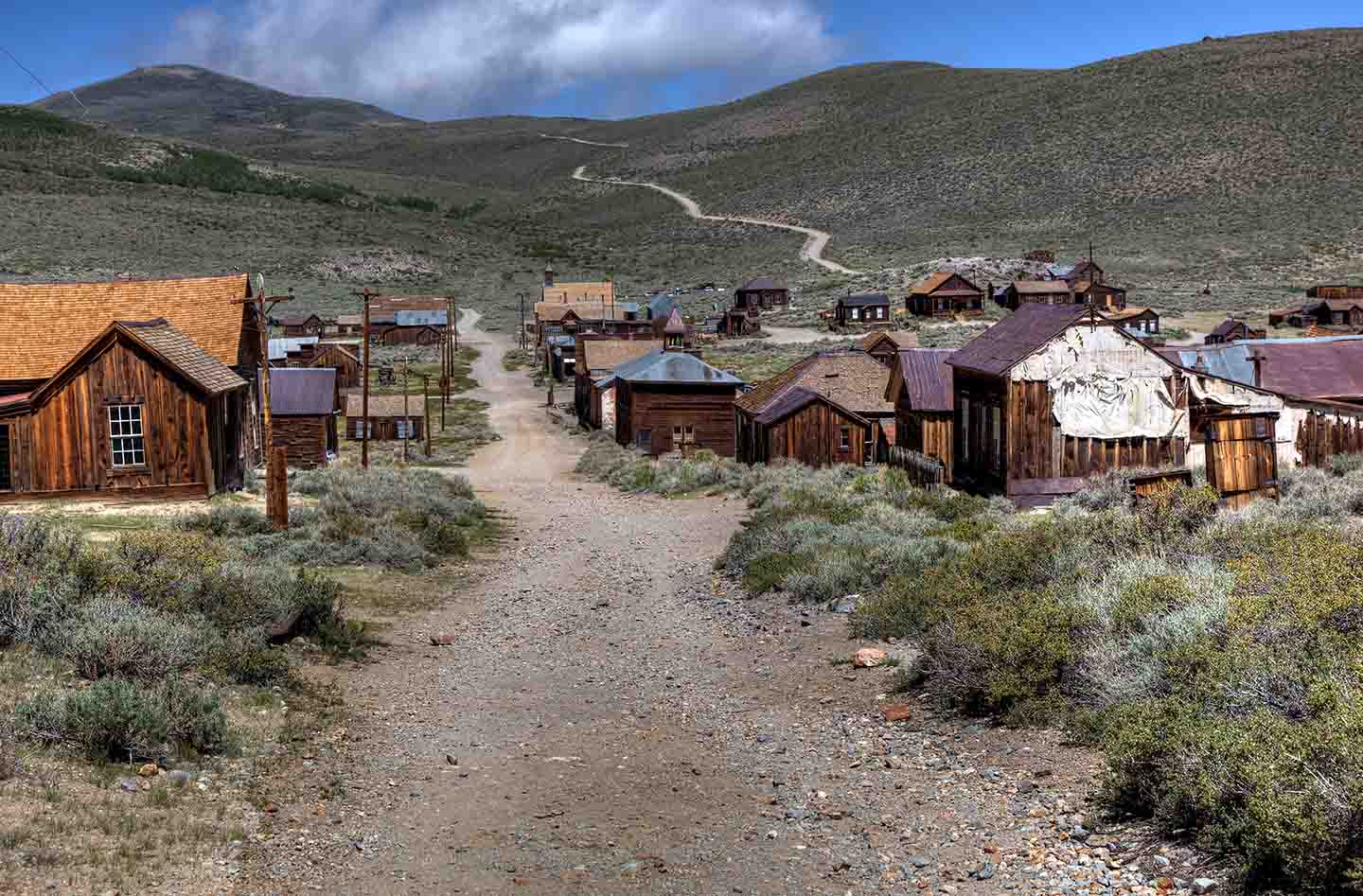 Abandoned buildings at Bodie State Historic Park