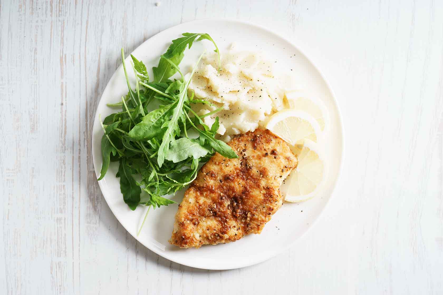 Grilled chicken and mashed potatoes