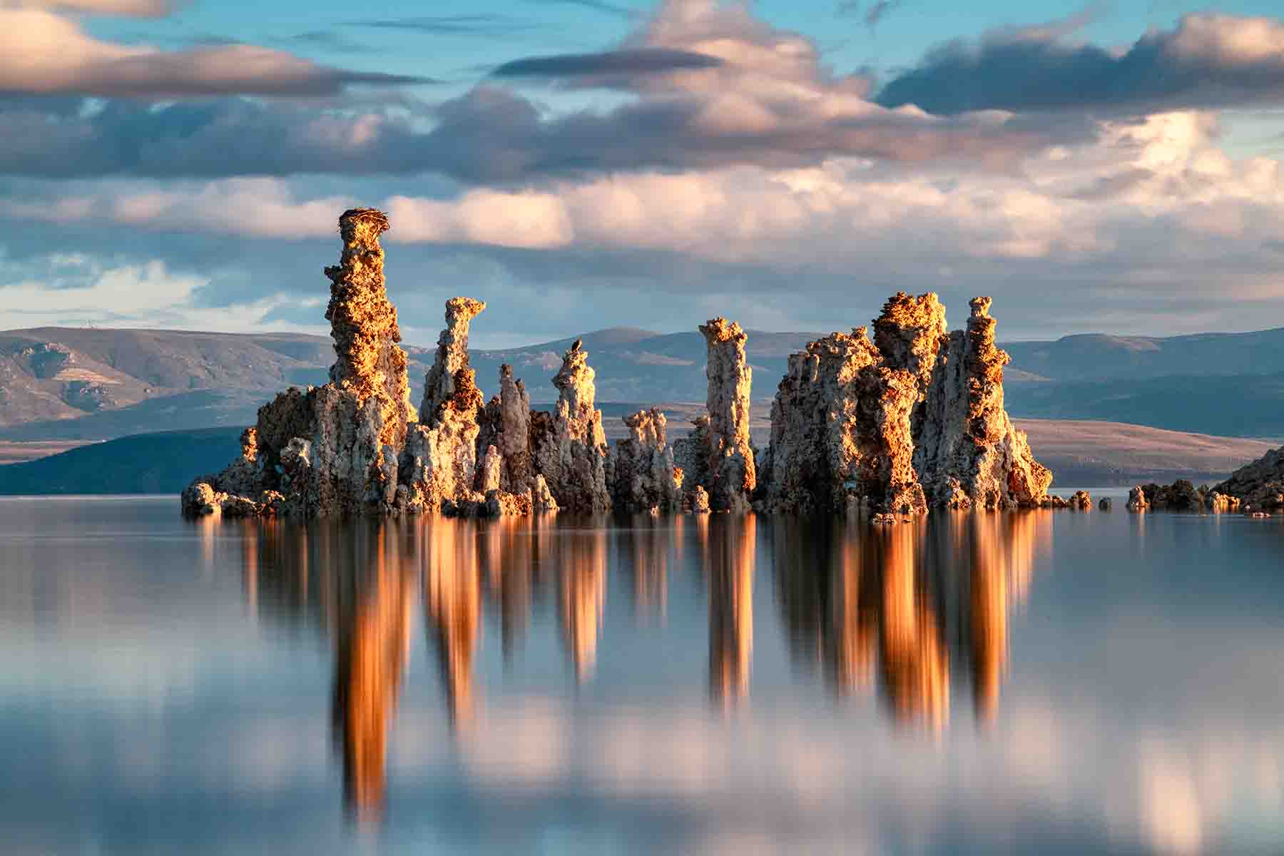 Limestone Tufa Towers at Mono Lake in California