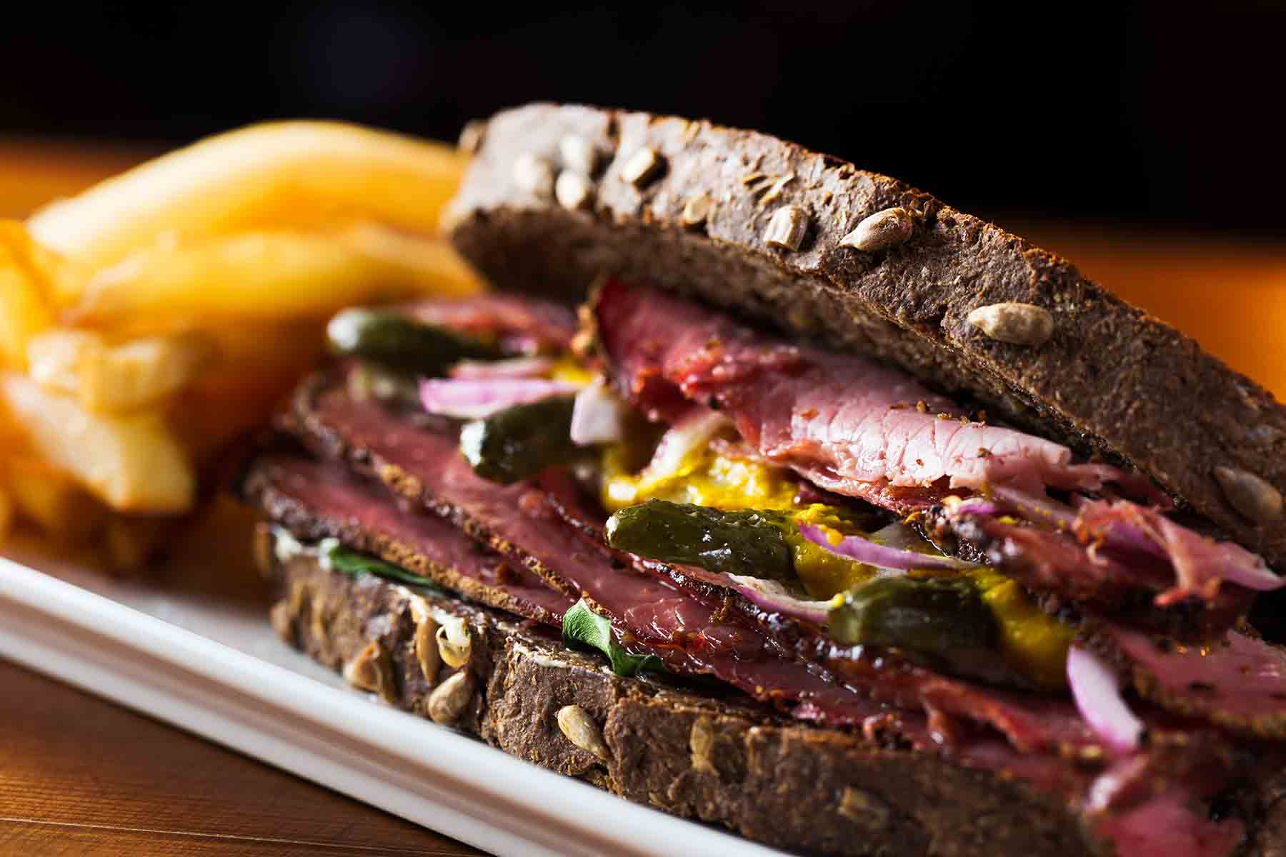 Reuben Sandwich with french fries